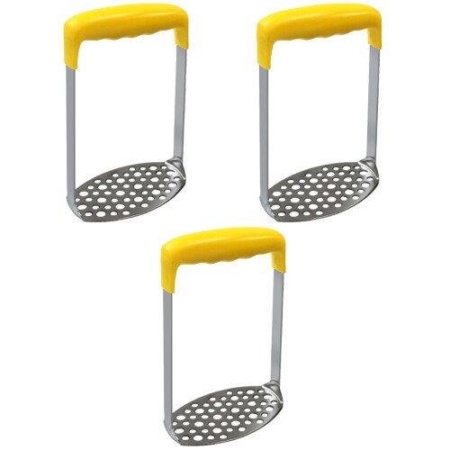 3Pcs Practical Yellow Potato Presser Stainless Steel Kitchen Tool 2