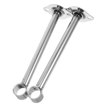 10Pcs Durable Stainless Steel Ceiling Rod Brackets Silver for Hanging