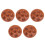 5Pcs Ceramic Snail Plate Brown Escargot Dish Dishwasher Safe 3