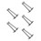 10Pcs Durable Stainless Steel Ceiling Rod Brackets Silver for Hanging 10