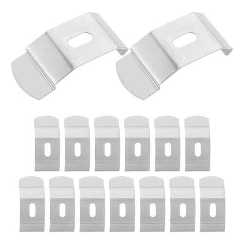 15Pcs Metal Vertical Blind Headrail Mounting Brackets Silver for Home