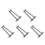 10Pcs Durable Stainless Steel Ceiling Rod Brackets Silver for Hanging 7