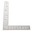 3Pcs Multi-Function Stainless Steel Carpenter Measuring Square Silver 3