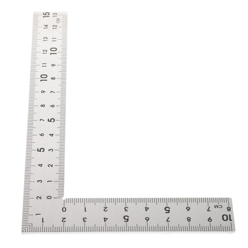 3Pcs Multi-Function Stainless Steel Carpenter Measuring Square Silver 2