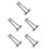 10Pcs Durable Stainless Steel Ceiling Rod Brackets Silver for Hanging 5