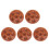 5Pcs Ceramic Snail Plate Brown Escargot Dish Dishwasher Safe 9