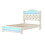 3ft Single Upholstered Velvet Bed Frame, LED Bed Frame with Charging Station & Diamond Tufted Headboard 19