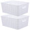 4Pcs PP Mini Storage Baskets White Plastic Organizer for Household 2