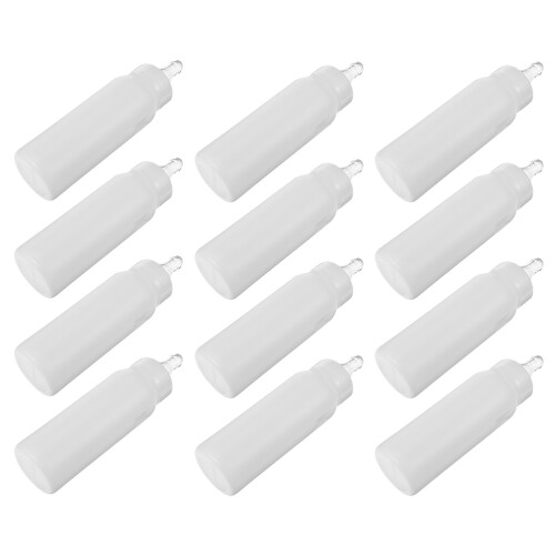 24Pcs Multi Plastic Lamb Milk Bottles with Leak-Proof Silicone Nipples