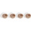 4Pcs Creative Wood Bowls for Dried Fruit and Dessert Serving 5