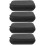 4Pcs Black PU Lapel Mic Case Electronics Travel Organizer Bag 10