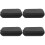 4Pcs Black PU Lapel Mic Case Electronics Travel Organizer Bag 7