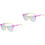 2Pcs Fun Transparent Plastic Cat Eye Sunglasses Glasses 6