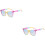 2Pcs Fun Transparent Plastic Cat Eye Sunglasses Glasses 8