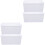 4Pcs PP Mini Storage Baskets White Plastic Organizer for Household 5