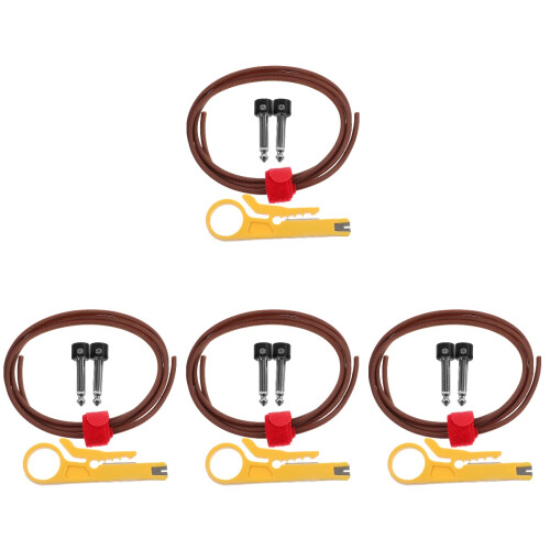 4Sets Guitar Effect Connector Metal Noise Reduction Cable Multi Color 1