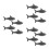 12Pcs Black Cast Iron Fish Kitchen Tool for Healthy Iron Supplement 6