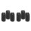 6Pcs Faux Harmonica Storage Case Black Durable Portable Pouch 6
