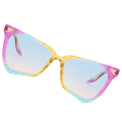 2Pcs Fun Transparent Plastic Cat Eye Sunglasses Glasses 2