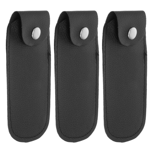 6Pcs Faux Harmonica Storage Case Black Durable Portable Pouch 1