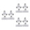 12Pcs Baby Playpen 3- Connector Accessories Plastic Light Grey 8