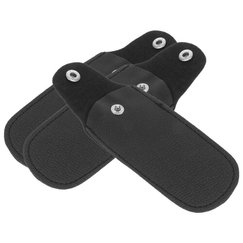 6Pcs Faux Harmonica Storage Case Black Durable Portable Pouch 2