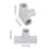 12Pcs Baby Playpen 3- Connector Accessories Plastic Light Grey 4