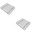 2Pièces Grille De Cuisson Robuste Noir Pour Biscuits Muffins 6