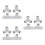 12Pcs Baby Playpen 3- Connector Accessories Plastic Light Grey 9