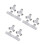 12Pcs Baby Playpen 3- Connector Accessories Plastic Light Grey 10