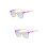 2Pcs Fun Transparent Plastic Cat Eye Sunglasses Glasses 9
