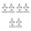 12Pcs Baby Playpen 3- Connector Accessories Plastic Light Grey 11