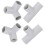 12Pcs Baby Playpen 3- Connector Accessories Plastic Light Grey 3