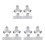 12Pcs Baby Playpen 3- Connector Accessories Plastic Light Grey 7