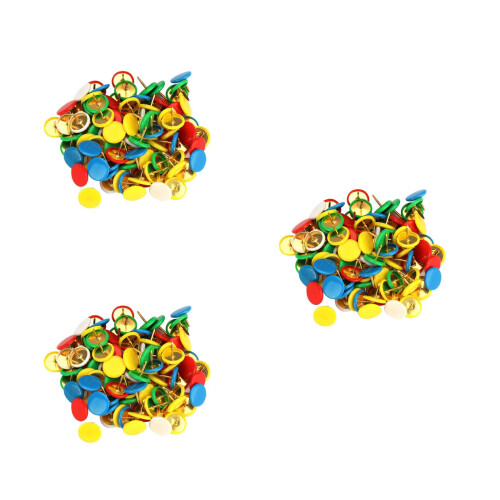 900Pcs Plastic Push Pin Thumb Tacks Assorted Color for Home School Use 2