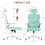 (Green C) Ergonomic Office Chair With Adjustable Headrest 9