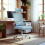 (Blue C) Ergonomic Office Chair With Adjustable Headrest 1