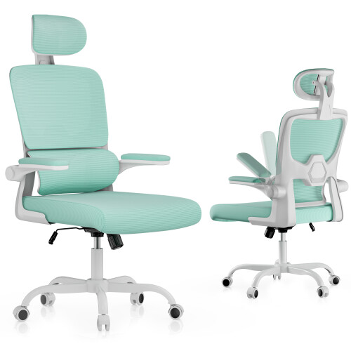 (Green C) Ergonomic Office Chair With Adjustable Headrest 1