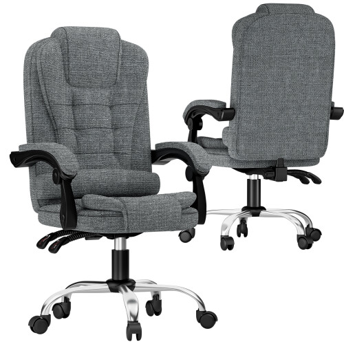 (Grey) High Back Ergonomic Reclining Office Chair 1