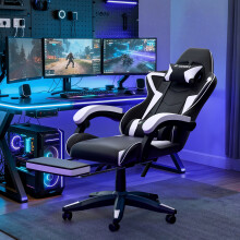 Sedia Gaming Ergonomica con Poggiapiedi