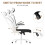 (White C) Ergonomic Office Chair With Adjustable Headrest 6