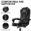 (Black) High Back Ergonomic Reclining Office Chair 4