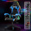 (Blue) Ergonomic Gaming Chair With LED Lighting Effects 1