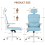 (Blue C) Ergonomic Office Chair With Adjustable Headrest 9