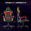 (Red) Ergonomic Gaming Chair With LED Lighting Effects 8