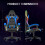 (Blue) Ergonomic Gaming Chair With LED Lighting Effects 8
