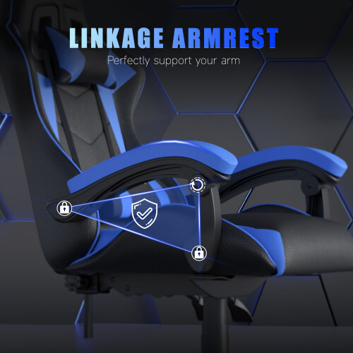 Ergonomische gamingstoel met hoofdsteun 2