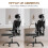 (Black C) Ergonomic Office Chair With Adjustable Headrest 3