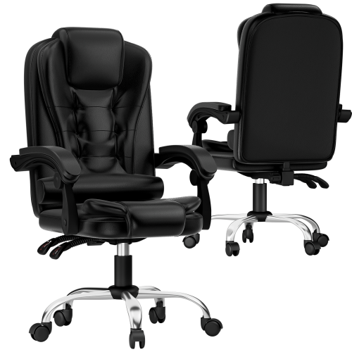 (Black) High Back Ergonomic Reclining Office Chair 1
