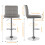 Set de 2 Taburetes de Bar Regulables Giratorios 360 7